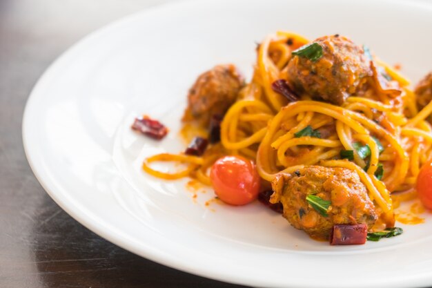 Boulettes de viande de spaghetti