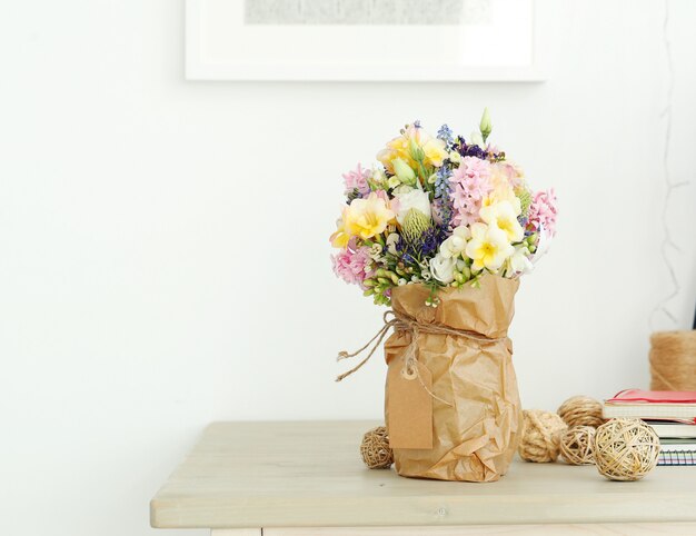 Bouquet sur la table