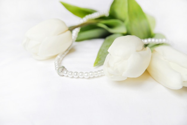 Bouquet de tulipes blanches