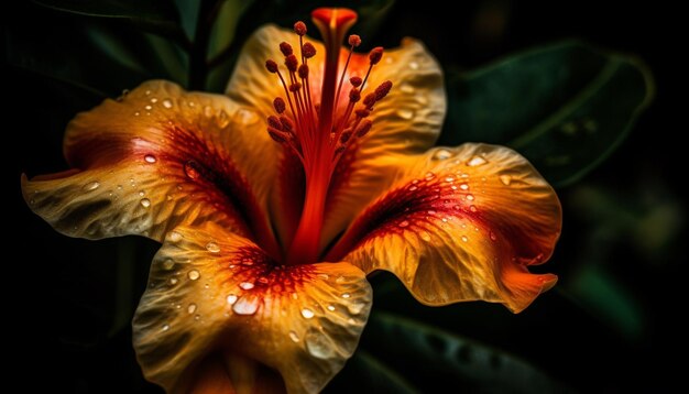 Bouquet vibrant de fleurs dans la nature généré par l'IA