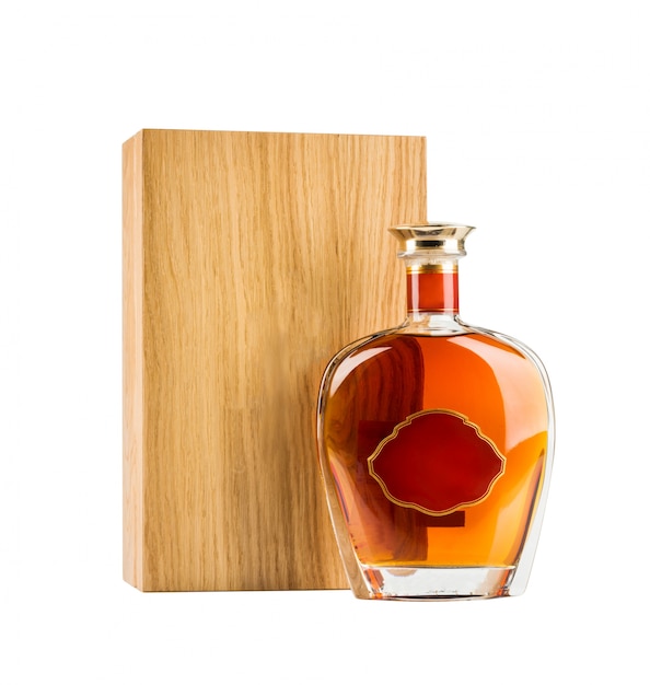 Photo gratuite bouteille de cognac exclusive