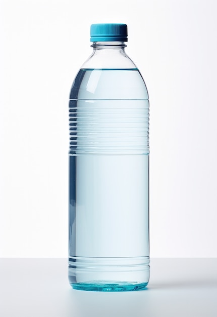 Photo gratuite bouteille d'eau transparente dans le studio