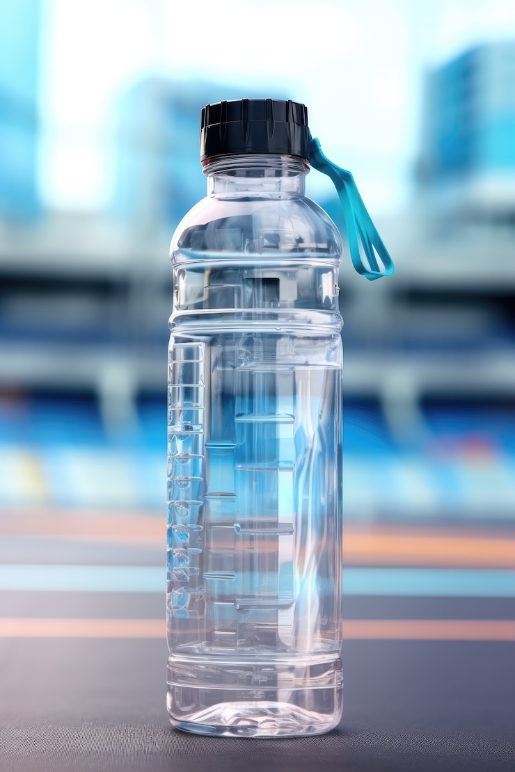 Photo gratuit bouteille d'eau transparente à l'extérieur