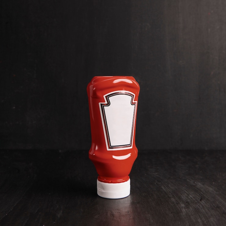 Photo gratuit bouteille de ketchup
