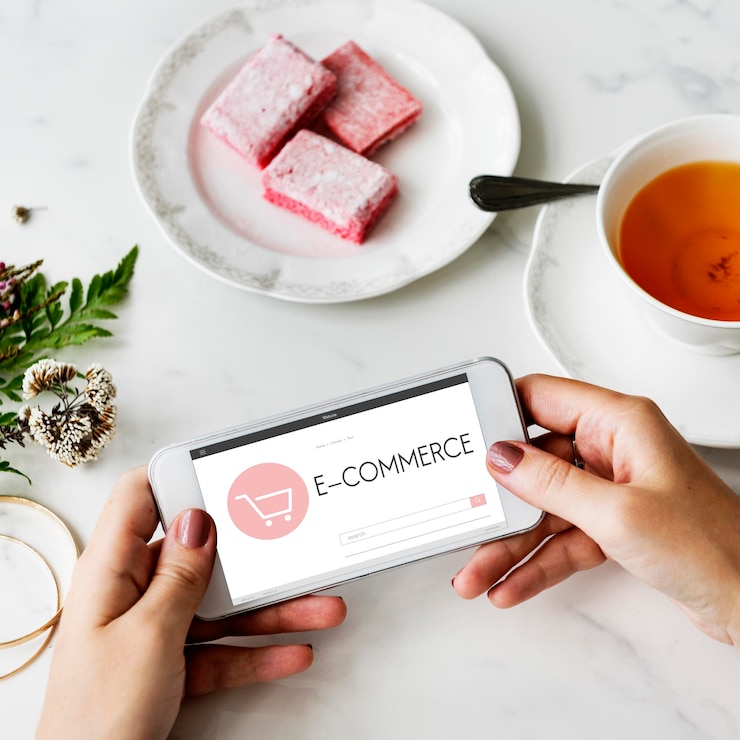 Photo gratuit boutique e-commerce en ligne concept de vente de la page d'accueil