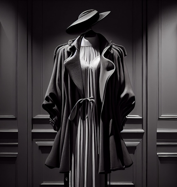 Photo gratuit une boutique de mode présente une élégante collection en noir et blanc générée par l'ia