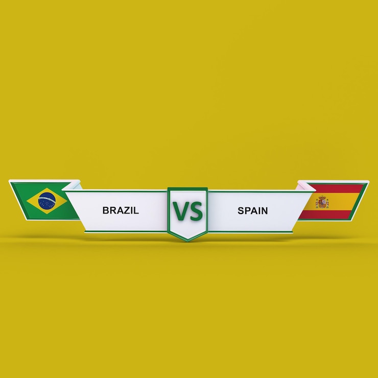 Photo gratuit brésil vs espagne