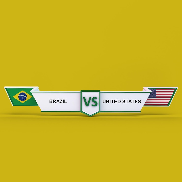 Photo gratuit brésil vs états-unis