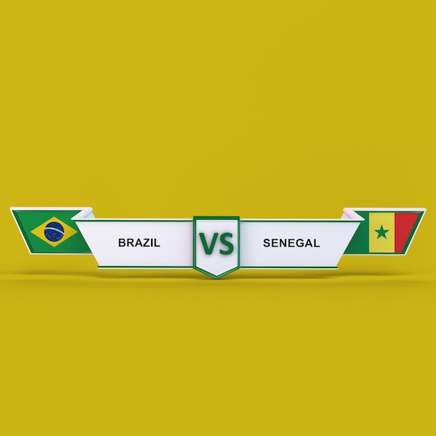 Photo gratuite brésil vs sénégal