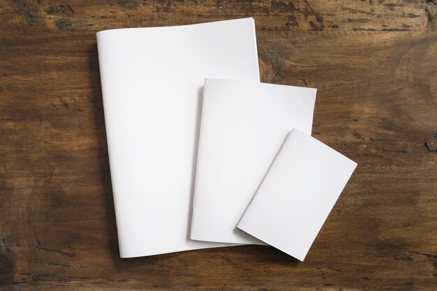 Brochures vierges en trois tailles