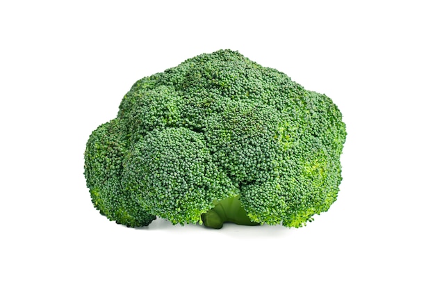 Brocoli jaune sur fond blanc