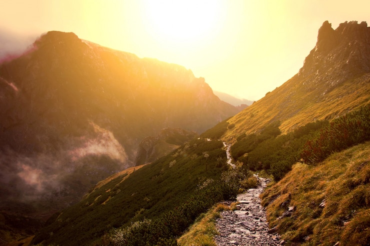 Photo gratuit brouillard dans les montagnes.