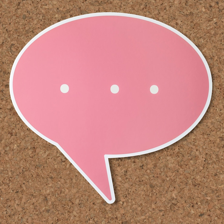 Photo gratuit bulle de dialogue découpe icône
