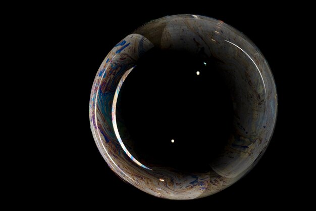 Bulles sur fond noir