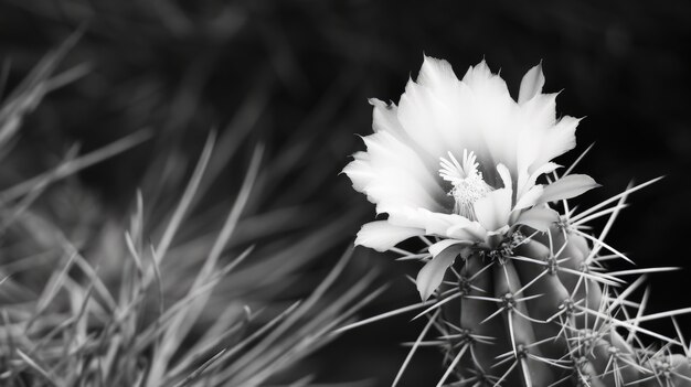 Cactus du désert monochrome