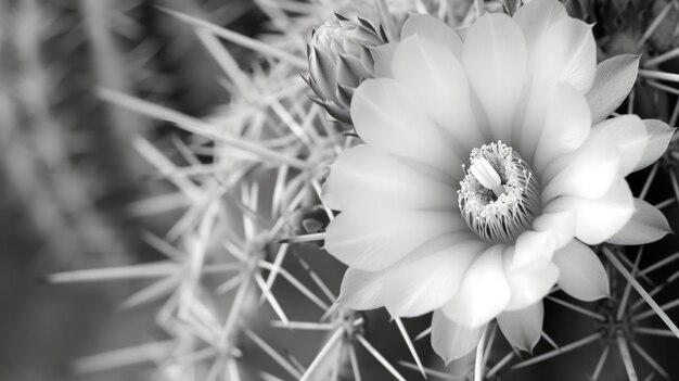 Cactus du désert monochrome