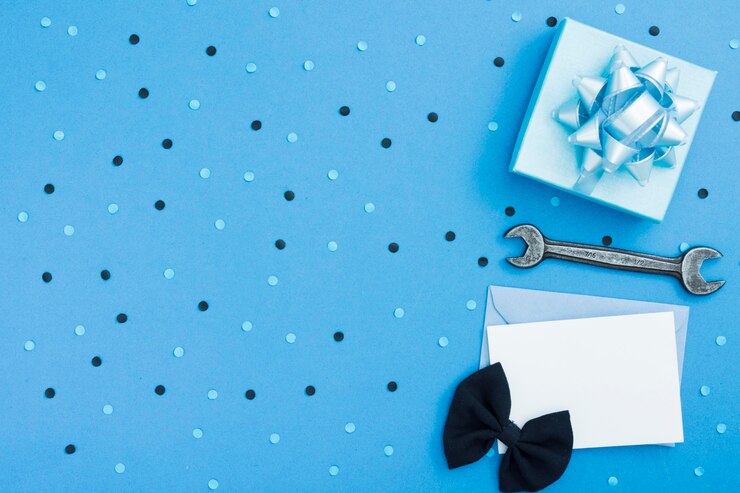 Photo gratuit cadeau et carte de voeux de copie-espace