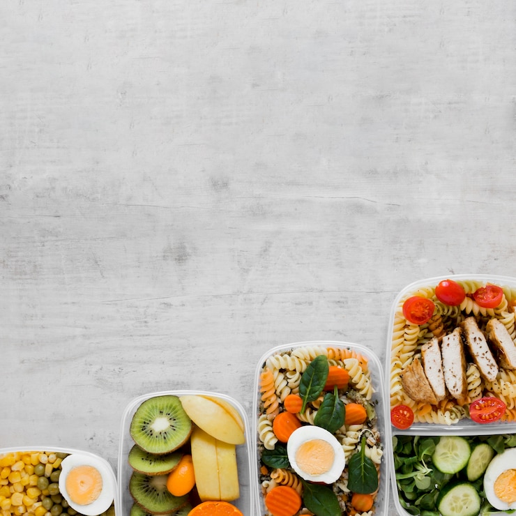 Photo gratuit cadre alimentaire avec copie-espace
