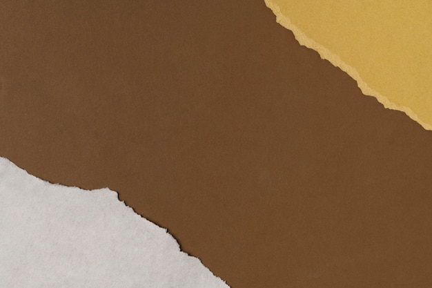 Cadre d'artisanat en papier brun déchiré fond de ton de terre bricolage