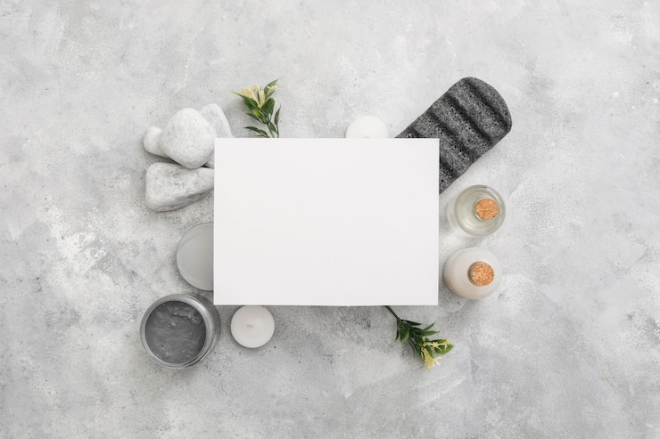 Photo gratuit cadre de cosmétiques naturels
