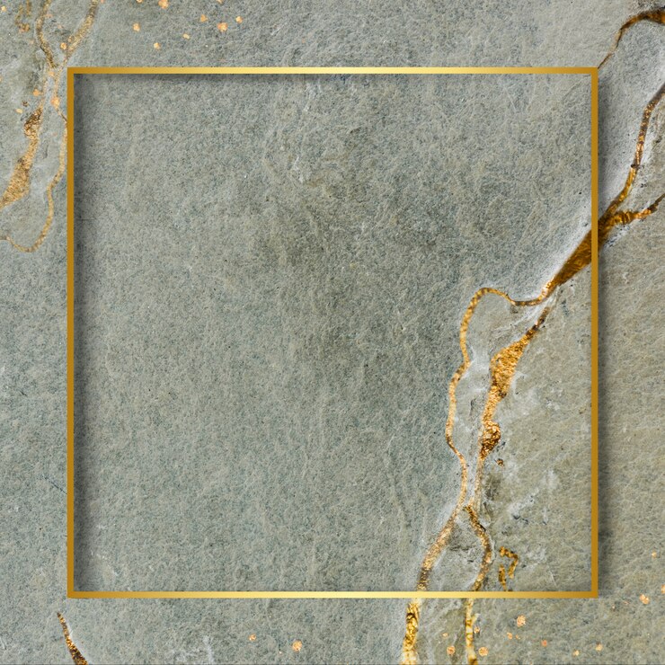 Photo gratuit cadre doré sur fond de marbre