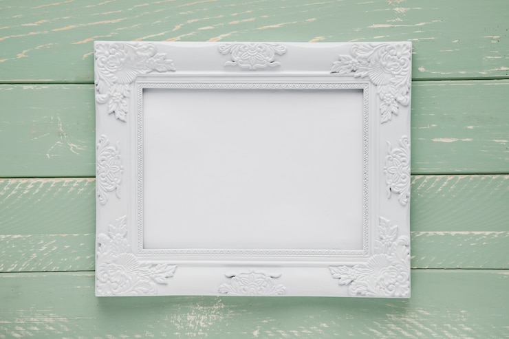 Photo gratuit cadre ornemental minimaliste sur fond en bois