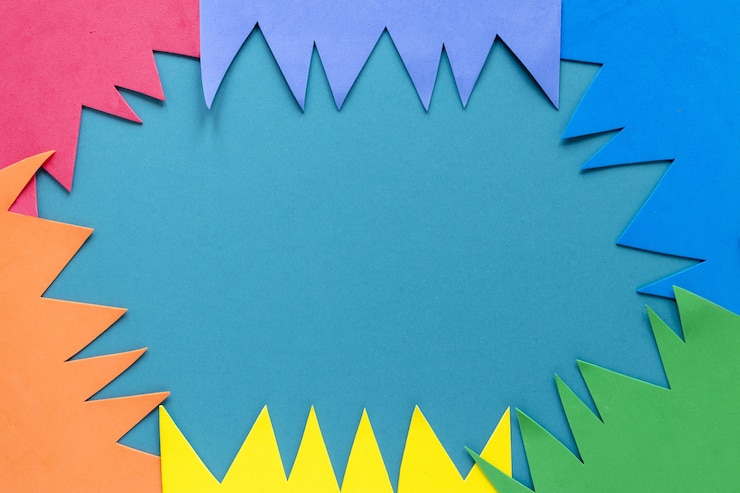 Photo gratuit cadre de papier coloré