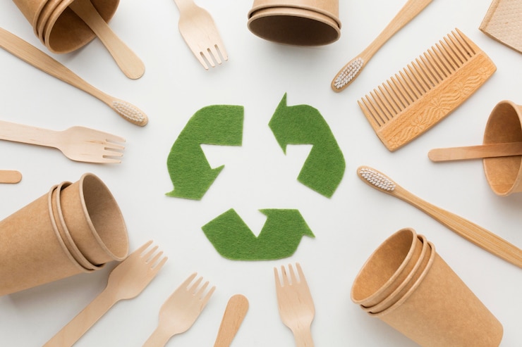 Photo gratuit cadre de produits écologiques