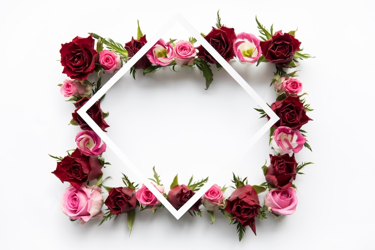 Photo gratuit cadre sur des roses