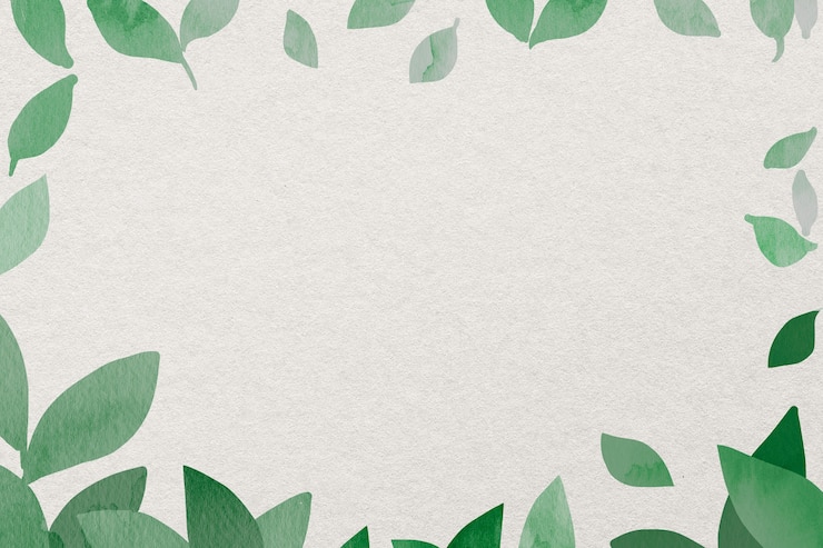 Photo gratuit cadre de verdure en vert aquarelle