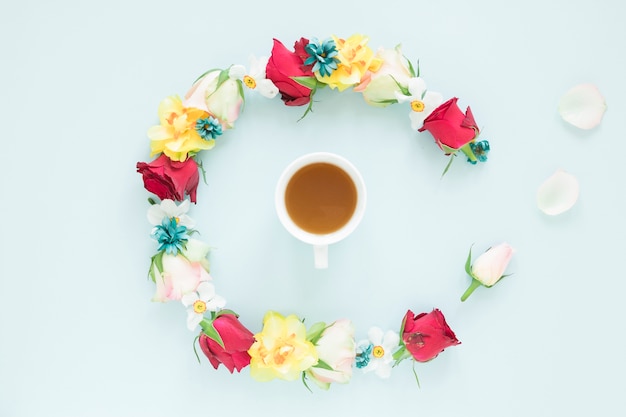 Café et fleurs