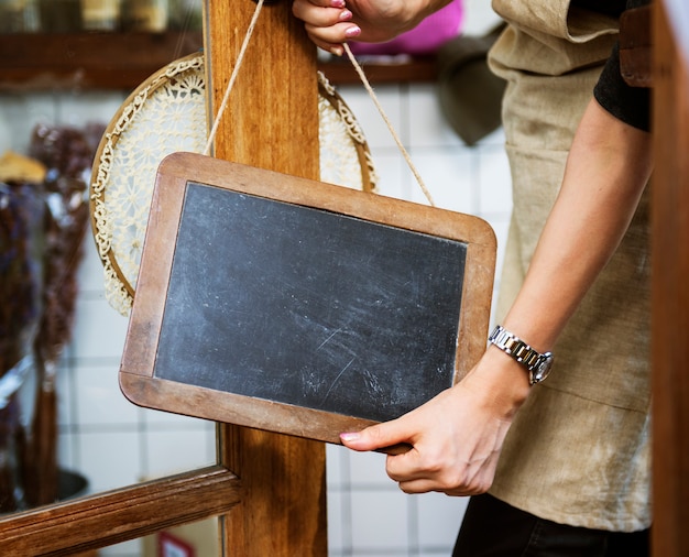 Café Open Shop Vente au détail Avis de bienvenue Avant de vente au détail