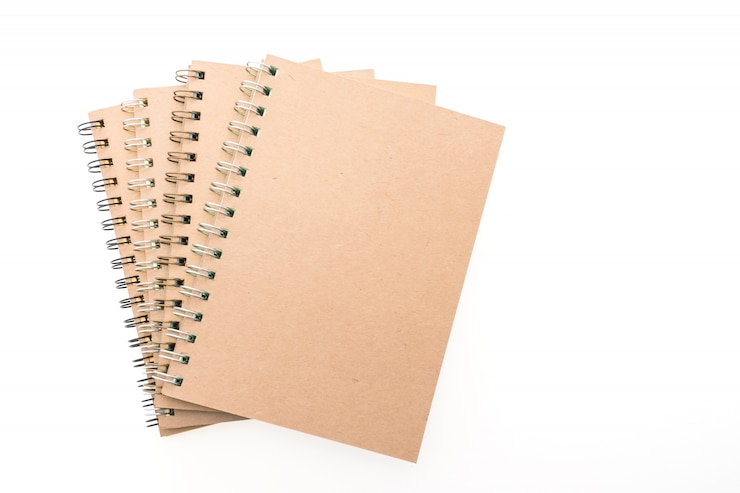 Photo gratuit cahiers beige