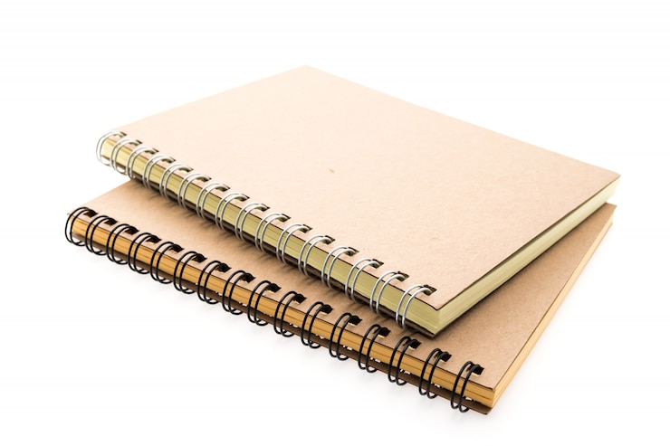 Photo gratuit cahiers beige