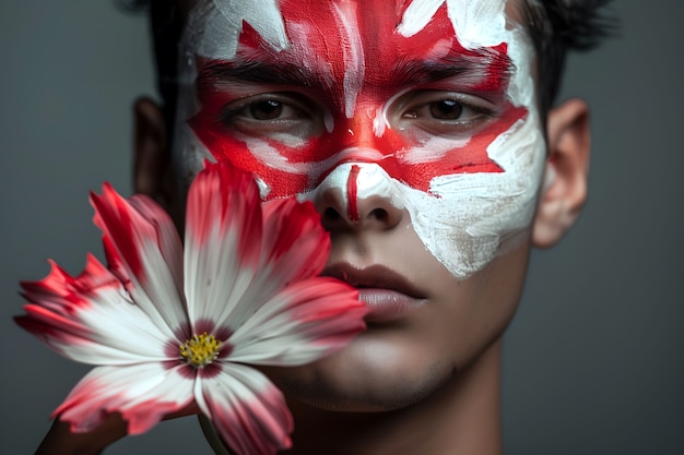 Photo gratuite canada day celebration with maple leaf symbol