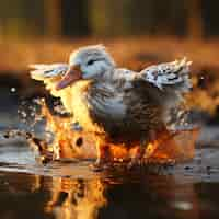 Photo gratuite le canard dans la nature génère une image