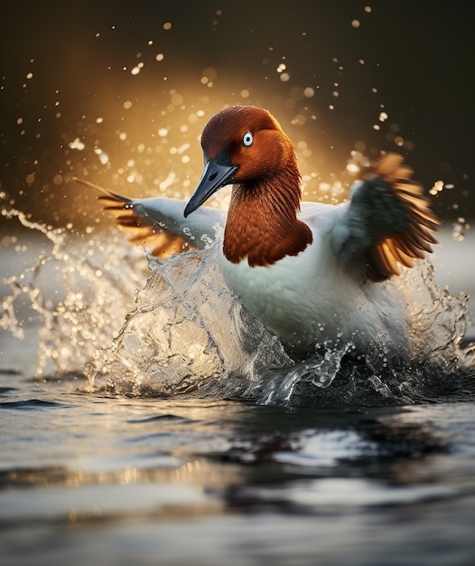 Photo gratuite le canard dans la nature génère une image