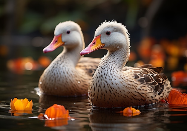 Photo gratuite le canard dans la nature génère une image