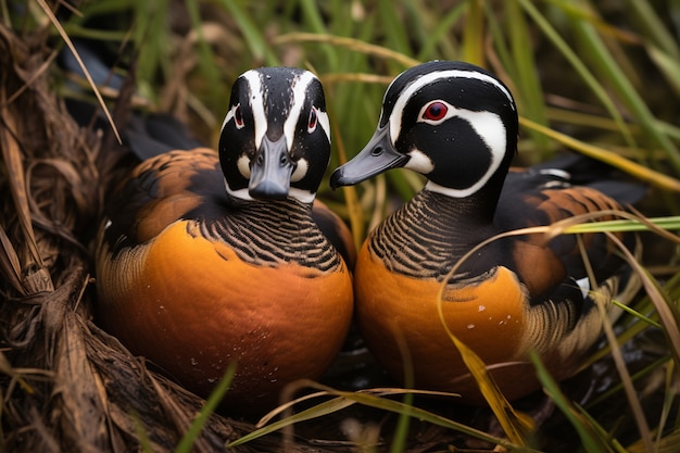 Photo gratuite le canard dans la nature génère une image