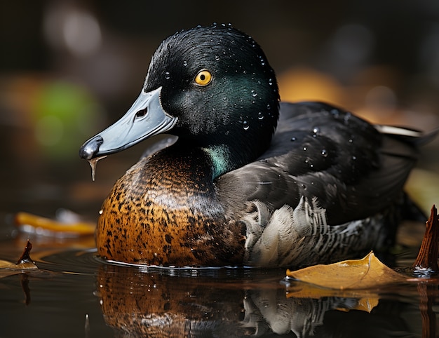 Photo gratuite le canard dans la nature génère une image