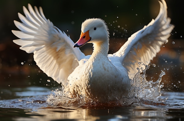 Photo gratuite le canard dans la nature génère une image