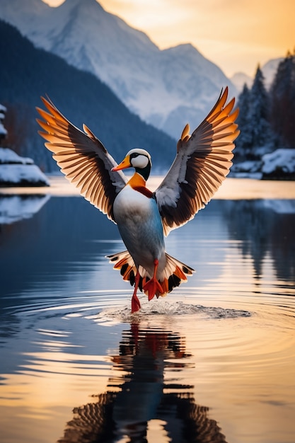 Canard vivant dans la nature