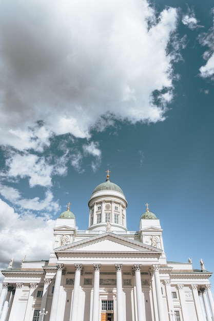 Photo gratuite une capture de la cathédrale d'helsinki