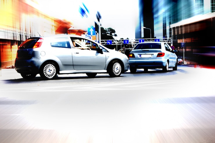 Photo gratuit car entrer dans un parking
