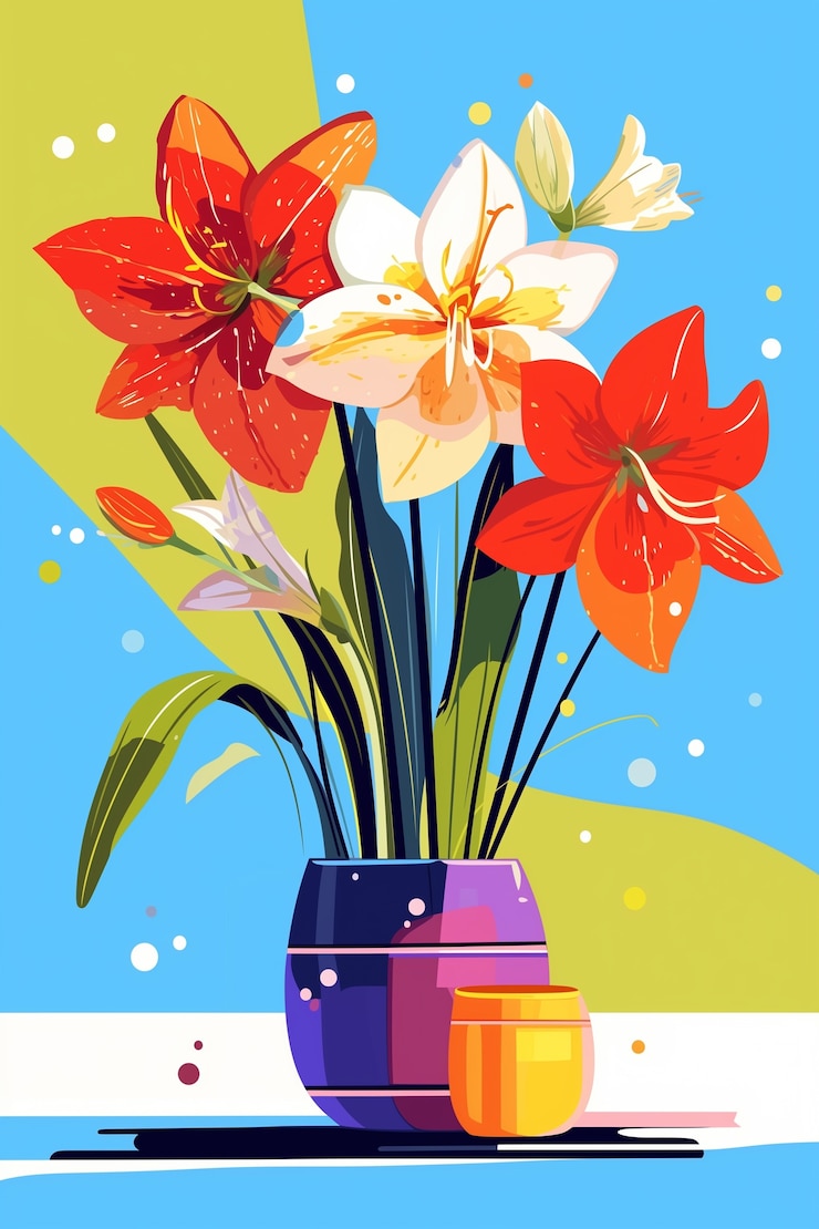 Photo gratuit caricature d'un bouquet de fleurs