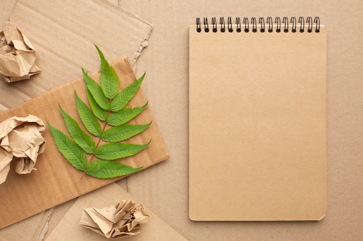 Photo gratuit carnet écologique