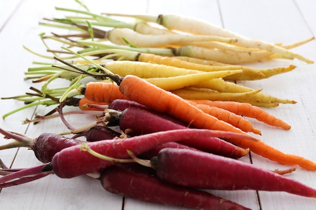 Photo gratuite carottes colorées
