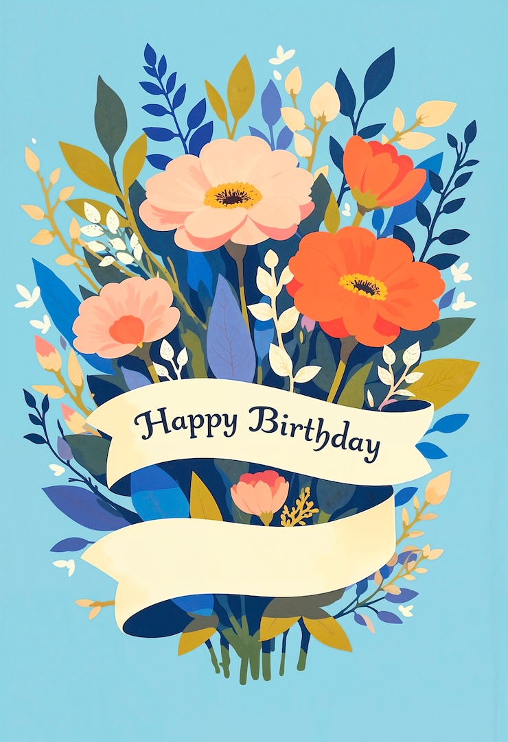 Photo gratuit carte de fête d'anniversaire