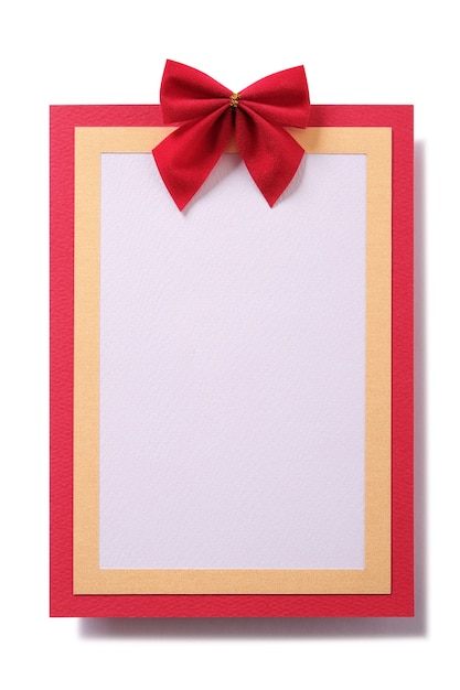 Carte de Noël cadre rouge vertical