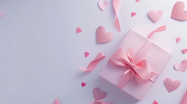 Carte postale de la Saint-Valentin avec des roses en forme de coeur et des bougies sur fond blanc